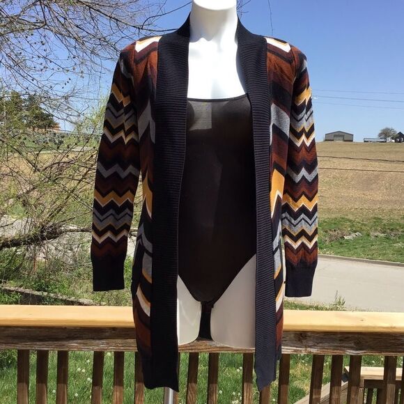 MISSONI For Target Knit Chevron Print Cardigan Sweater Size XS - Picture 3 of 5